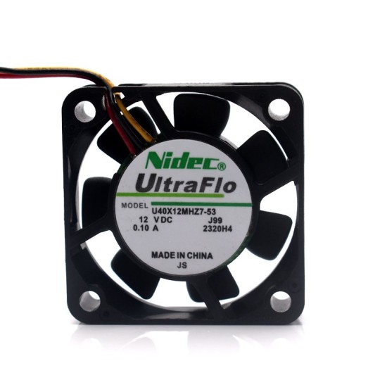 NIDEC U40X12MHZ7-53 4cm DC 12V 0.1A NBR bearing axial cooling fan NIDEC U40X12MHZ7-53 4cm DC 12V 0.1A NBR bearing axial cooling fan