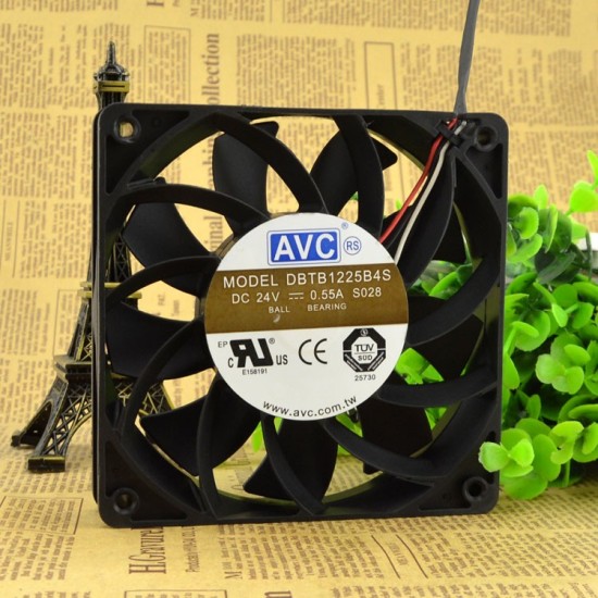 AVC DBTB1225B4S 12CM 24V 0.55A three-line high-volume fan AVC DBTB1225B4S 12CM 24V 0.55A three-line high-volume fan