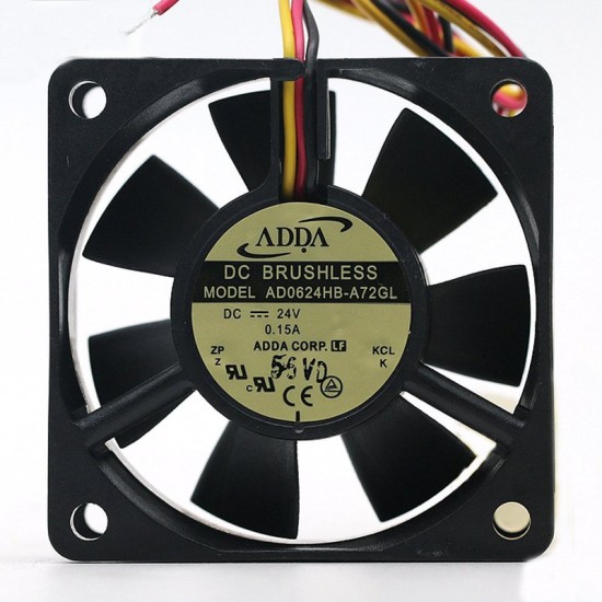 ADDA AD0624HB-A72GL 24V 0.15A 6CM 3-lines inverter server cooling fan ADDA AD0624HB-A72GL 24V 0.15A 6CM 3-lines inverter server cooling fan