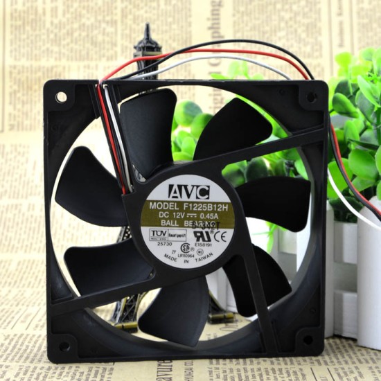 AVC F1225B12H 12V 0.45A 12cm 125 Double Ball Cooling fan AVC F1225B12H 12V 0.45A 12cm 125 Double Ball Cooling fan