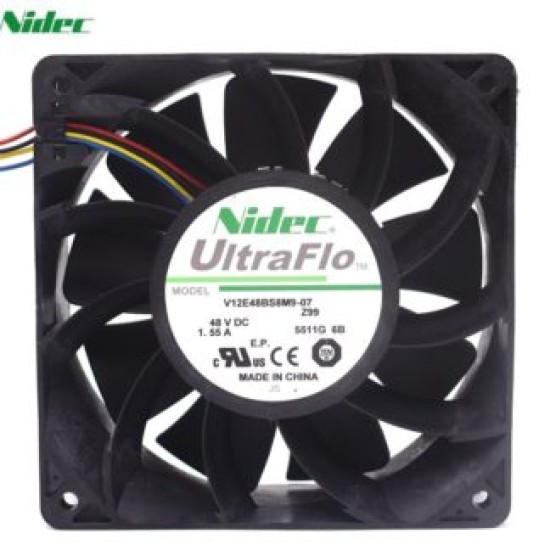 Nidec V12E48BS8M9-07 48V 1.55A 1*1*38mm 4-P pwm case cooling fan Nidec V12E48BS8M9-07 48V 1.55A 1*1*38mm 4-P pwm case cooling fan