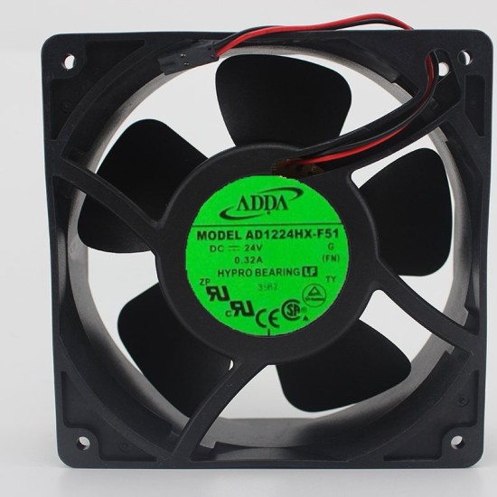 ADDA AD1224HX-F51 DC24V 0.32A 12CM blower cooling fan ADDA AD1224HX-F51 DC24V 0.32A 12CM blower cooling fan