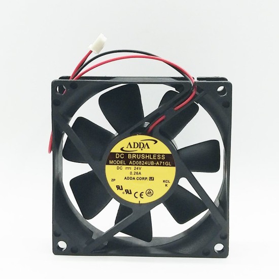 ADDA AD0824UB-A71GL DC24V 0.26A 2-Wires axial inverter Cooling Fan ADDA AD0824UB-A71GL DC24V 0.26A 2-Wires axial inverter Cooling Fan