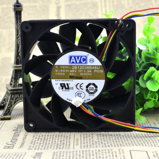 AVC 2B12038B48U DC48V 1.3A 12CM double ball bearing fan AVC 2B12038B48U DC48V 1.3A 12CM double ball bearing fan