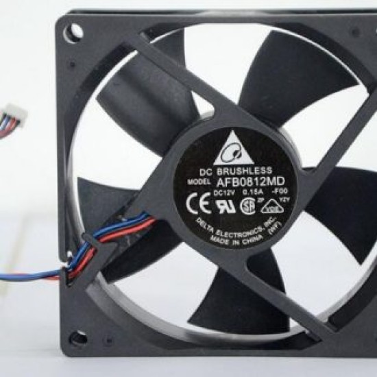 Delta AFB0812MD 80*80*20 DC 12V 0.2A three wire chassis power supply fan cooling device Delta AFB0812MD 80*80*20 DC 12V 0.2A three wire chassis power supply fan cooling device
