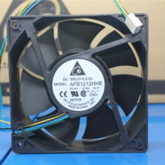 Delta AFB1212HHE 12cm 12V 0.70A double ball four-wire PWM cooling fan Delta AFB1212HHE 12cm 12V 0.70A double ball four-wire PWM cooling fan