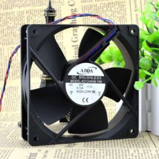 ADDA AD1248HB-Y56 40V 0.13A 12CM three line dual ball cooling fan ADDA AD1248HB-Y56 40V 0.13A 12CM three line dual ball cooling fan