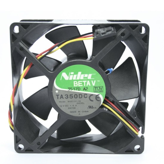 Nidec TA350DC M35105-58 DC12V 1.8A 3Line  Chassis Inverter Cooling Fan