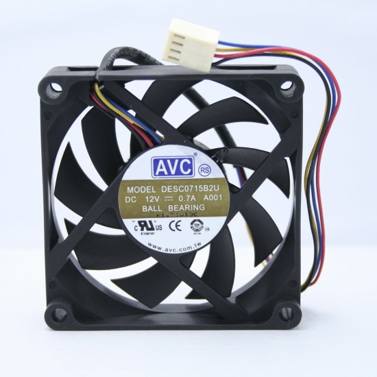 AVC DESC0715B2U DC12V 0.7A 4-wire double ball bearing fan AVC DESC0715B2U DC12V 0.7A 4-wire double ball bearing fan