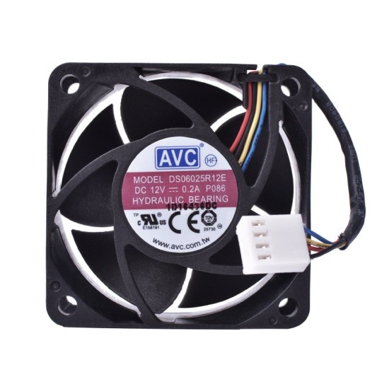 AVC DS06025R12E DC12V 0.2A 4wire hydraulic bearing fan AVC DS06025R12E DC12V 0.2A 4wire hydraulic bearing fan