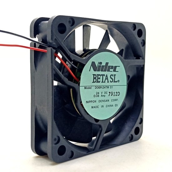 Nidec D06R-24TM DC24V 0.08A 2-wires Industrial Inverter cooling fan Nidec D06R-24TM DC24V 0.08A 2-wires Industrial Inverter cooling fan