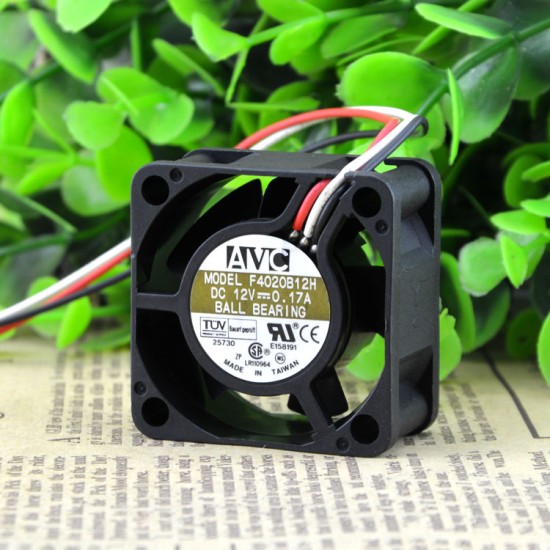AVC F4020B12H 12V 0.17A 2-Wire double ball bearing cooling fan AVC F4020B12H 12V 0.17A 2-Wire double ball bearing cooling fan