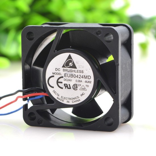 Delta EUB0424MD DC24V 0.08A Two Ball Bearing Inverter Cooling Fan Delta EUB0424MD DC24V 0.08A Two Ball Bearing Inverter Cooling Fan