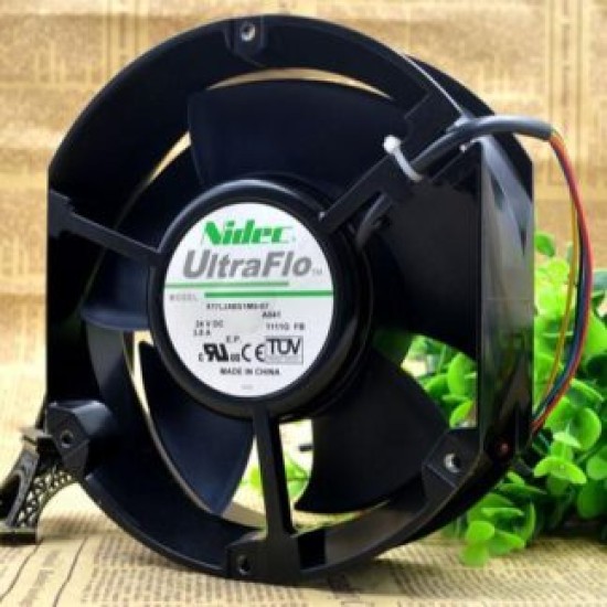 Nidec X17L24BS1M5-07 A041 DC24V 3.8A 17CM Axial Flow Cooling Fan Nidec X17L24BS1M5-07 A041 DC24V 3.8A 17CM Axial Flow Cooling Fan