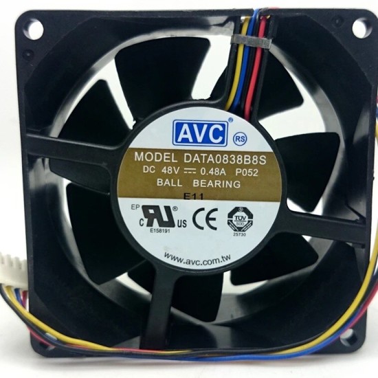 AVC DATA0838B8S DC 48V 0.48A 4-Pin sever axial cooling fan AVC DATA0838B8S DC 48V 0.48A 4-Pin sever axial cooling fan