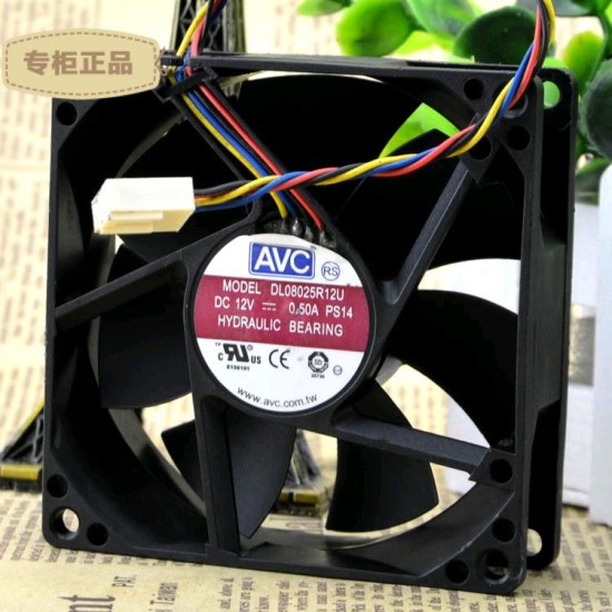 AVC DL08025R12U 12V 0.5A PWM Hydraulic Bearing cooling fan AVC DL08025R12U 12V 0.5A PWM Hydraulic Bearing cooling fan