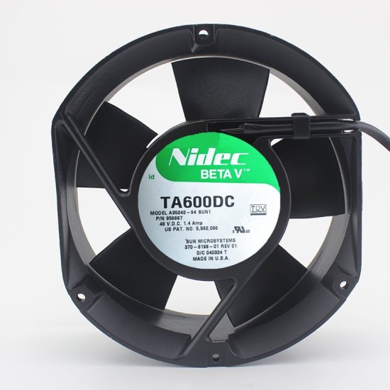 Nidec A35242-94 SUN1 P/N 956667 48V 1.4A server inverter axial cooling fan Nidec A35242-94 SUN1 P/N 956667 48V 1.4A server inverter axial cooling fan