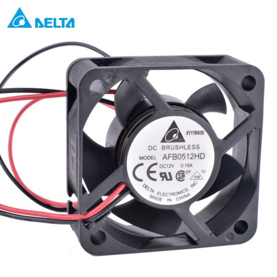 DELTA AFB0512HD 5cm 12V 0.15A 2-wire double ball bearing large air volume cooling fan DELTA AFB0512HD 5cm 12V 0.15A 2-wire double ball bearing large air volume cooling fan