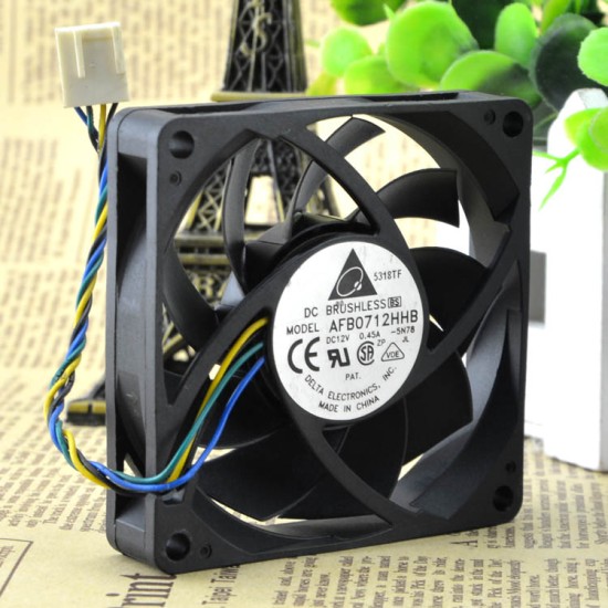 Delta afb0712hhb 0.45a cpu heatsink 70*70*15MM 4PIN cooling fan Delta afb0712hhb 0.45a cpu heatsink 70*70*15MM 4PIN cooling fan