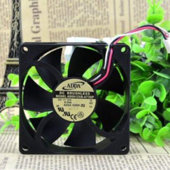 ADDA AD0812XB-A73GP DC12V 0.55A 8CM three line cooling fan ADDA AD0812XB-A73GP DC12V 0.55A 8CM three line cooling fan