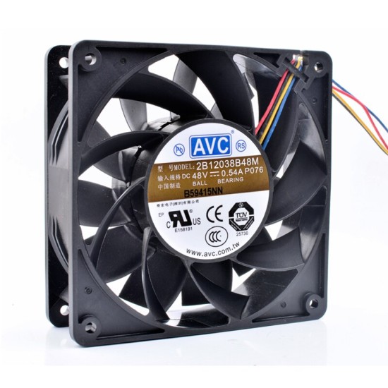 AVC 2B12038B48M DC48V 0.54A 4line server inverter cooling fan