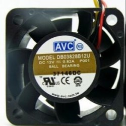 AVC DB03828B12U 12V 0.82A 3-wire server chassis cooling fan