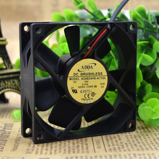 ADDA AD0824HS-A71GL DC24V 8CM 0.16A inverter cooling fan ADDA AD0824HS-A71GL DC24V 8CM 0.16A inverter cooling fan