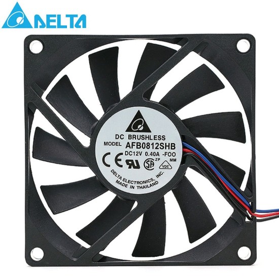 Delta AFB0812SHB 80*80*15mm 12V 0.40A 3Wire Computer Cooler Cooling Fan Delta AFB0812SHB 80*80*15mm 12V 0.40A 3Wire Computer Cooler Cooling Fan