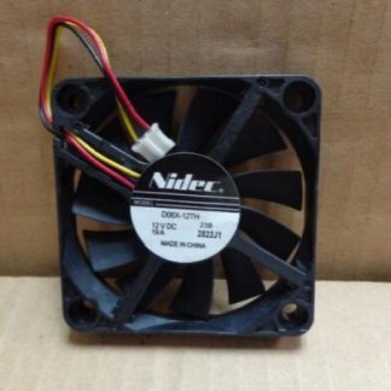 Nidec D06X-12TH DC12V 0.19A 6CM 60*60*10 3 Lines Double Ball Bearing High Rotary Cooling Fan Nidec D06X-12TH DC12V 0.19A 6CM 60*60*10 3 Lines Double Ball Bearing High Rotary Cooling Fan