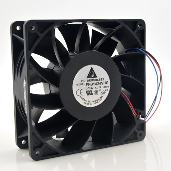 DELTA FFB1424VHG 14050 14CM 24V 1.37A fan case industrial cooling fan three-line wind DELTA FFB1424VHG 14050 14CM 24V 1.37A fan case industrial cooling fan three-line wind