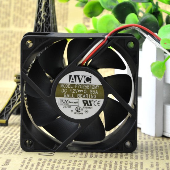 AVC F7025B12MY 7CM 12V 0.35A 3 wire Double ball bearing cooling fan AVC F7025B12MY 7CM 12V 0.35A 3 wire Double ball bearing cooling fan