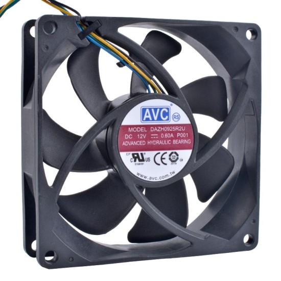 AVC DAZH0925R2U 12V 0.60A 4pin PWM high volume air cooling fan AVC DAZH0925R2U 12V 0.60A 4pin PWM high volume air cooling fan