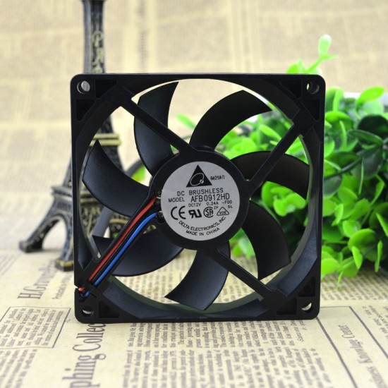 Delta AFB0912HD -F00 DC 12V 0.24A 90X90Xmm 3-wire Server Square Fan Delta AFB0912HD -F00 DC 12V 0.24A 90X90Xmm 3-wire Server Square Fan