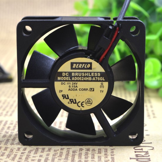 ADDA AD0624HB-A76GL DC24V 0.15A 2line 6cm inverter cooling fan ADDA AD0624HB-A76GL DC24V 0.15A 2line 6cm inverter cooling fan