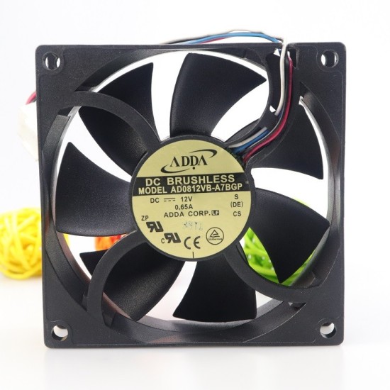 ADDA AD0812VB-A7BGP 12V 0.65A server inverter axial fan ADDA AD0812VB-A7BGP 12V 0.65A server inverter axial fan