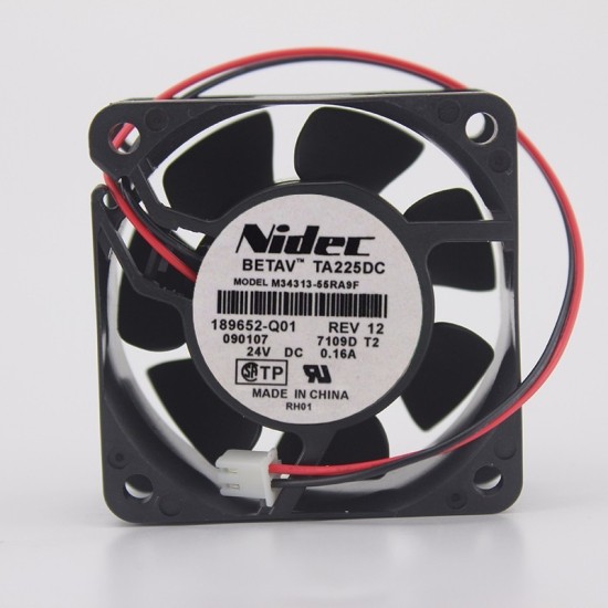 Nidec M34313-55RA9F DC 24V 0.16A 2 Wire Inverter Cooling Fan Nidec M34313-55RA9F DC 24V 0.16A 2 Wire Inverter Cooling Fan