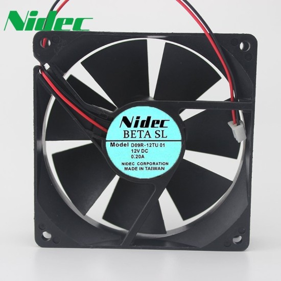 Nidec D09R-12TU 01 12V 0.2A computer chassis cooling fan Nidec D09R-12TU 01 12V 0.2A computer chassis cooling fan