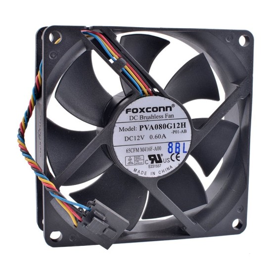 Foxconn PVA080G12H DC12V 0.60A server cooling fan