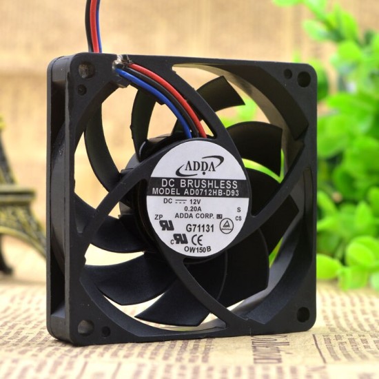ADDA AD0712HB-D93 DC12V 7CM 0.20A CPU cooling fan ADDA AD0712HB-D93 DC12V 7CM 0.20A CPU cooling fan