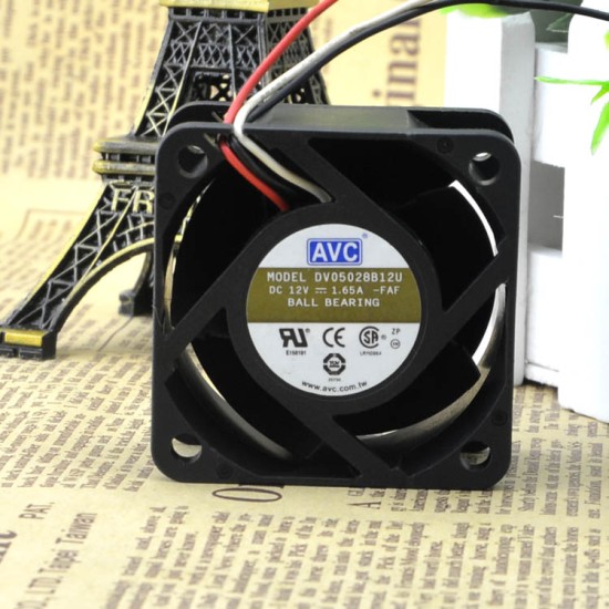 AVC DV05028B12U 5cm 12V 1.65A 2 lines double ball cooling fan AVC DV05028B12U 5cm 12V 1.65A 2 lines double ball cooling fan