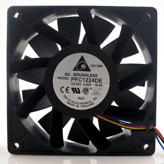 Delta PFC1224DE 24V 2.40A 12CM 4-wire inverter cooling fan Delta PFC1224DE 24V 2.40A 12CM 4-wire inverter cooling fan