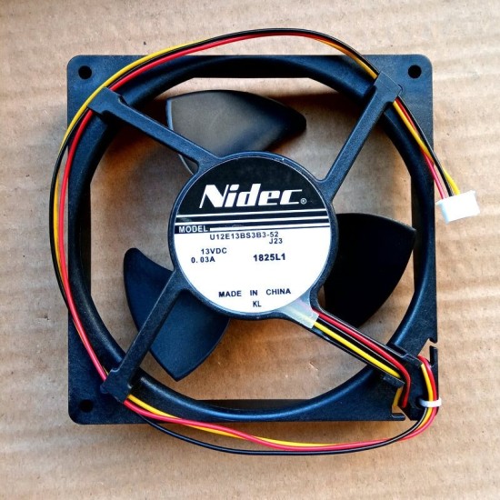 Nidec U12E13BS3B3-52 J23 DC13V 0.03A 13CM Refrigerator waterproof cooling fan Nidec U12E13BS3B3-52 J23 DC13V 0.03A 13CM Refrigerator waterproof cooling fan