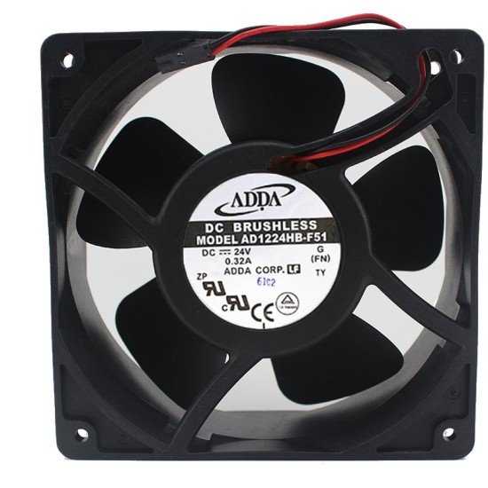 ADDA AD1224HB-F51 12cm DC24V high temperature server inverter cooling fan ADDA AD1224HB-F51 12cm DC24V high temperature server inverter cooling fan