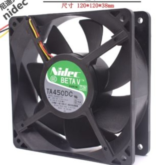 Nidec TA450DC B34622-68 DC 48V 0.13A 3-wire Server Square Fan Nidec TA450DC B34622-68 DC 48V 0.13A 3-wire Server Square Fan