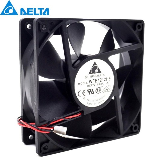 Delta WFB1212HE 12V 0.6A 7.2W double ball bearing cooling fan Delta WFB1212HE 12V 0.6A 7.2W double ball bearing cooling fan