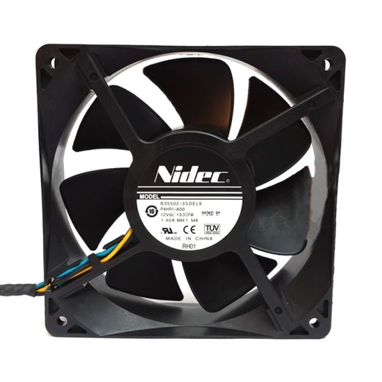Nidec B35502-35DEL9 P4HR1-A00 12V 1.40A 4-Line Double Ball Bearing Cooling Fan Nidec B35502-35DEL9 P4HR1-A00 12V 1.40A 4-Line Double Ball Bearing Cooling Fan