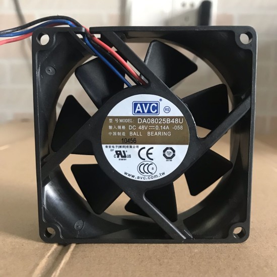 AVC DA08025B48U DC48V 0.14A server inverter industrial cooling fan AVC DA08025B48U DC48V 0.14A server inverter industrial cooling fan