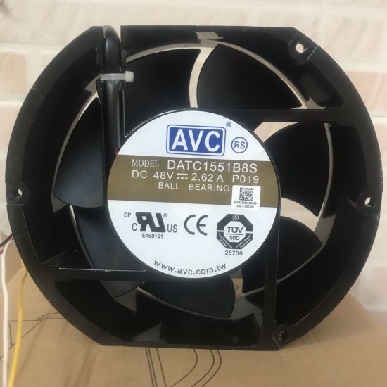 AVC DATC1551B8S 48V 2.62A double ball bearing PWM 4-wires cooling fan AVC DATC1551B8S 48V 2.62A double ball bearing PWM 4-wires cooling fan