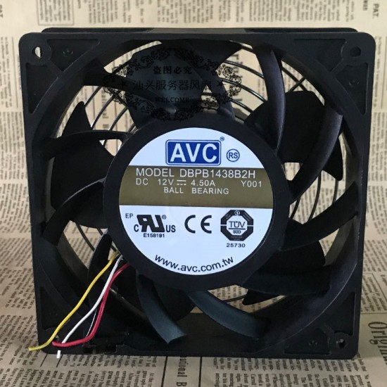 AVC DBPB1438B2H DC12V 4.50A ball bearing PWM cooling fan AVC DBPB1438B2H DC12V 4.50A ball bearing PWM cooling fan