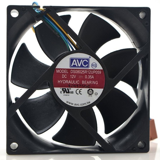 AVC DS08025R12UP059 12V 0.35A 8CM 4-wires PWM cooling fan AVC DS08025R12UP059 12V 0.35A 8CM 4-wires PWM cooling fan